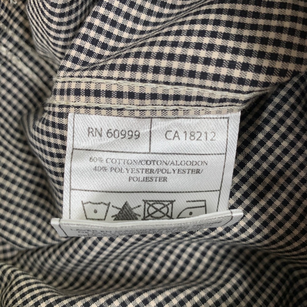 Antigua Button Down Shirt Mens XXL Black Gingham Arkansas Razorbacks Long Sleeve - Picture 6 of 7